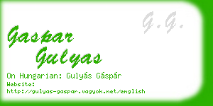 gaspar gulyas business card