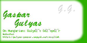 gaspar gulyas business card